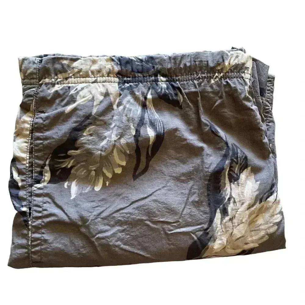 Nautica Gray Blue Men’s Floral Print Short Swimming Trunk Pants SZ S # 1053